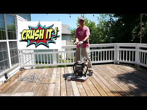 Power washing VS Sanding Deck - See the difference!