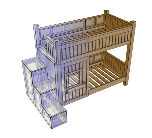 How to Build a DIY Bunk Bed with Stairs - TheDIYPlan