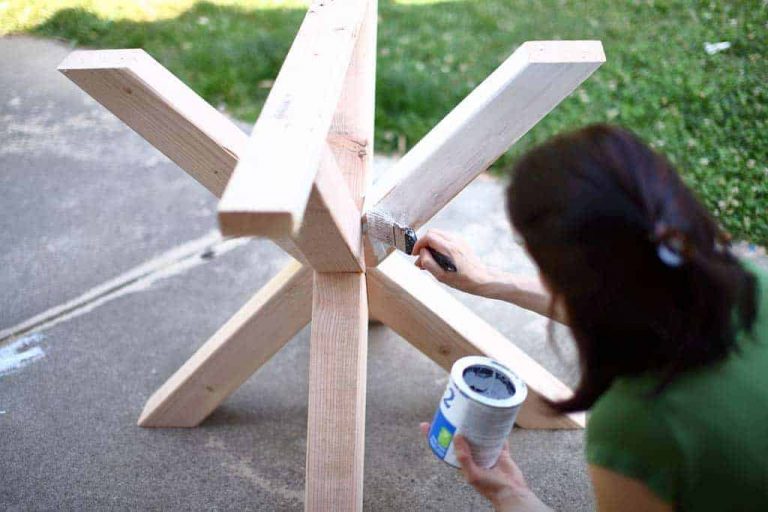 How to Build a DIY Dining Table with Cross Legs TheDIYPlan