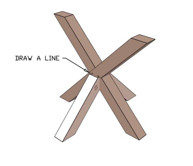 How to Build a DIY Dining Table with Cross Legs TheDIYPlan