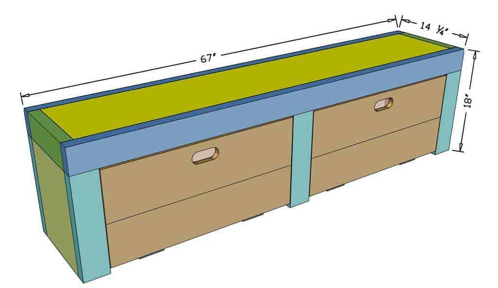 How to Build a DIY Bench with Storage TheDIYPlan