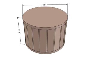 How to make DIY Round Ottoman Footstool - TheDIYPlan