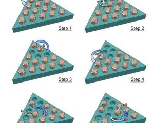 how to wind triangle peg game