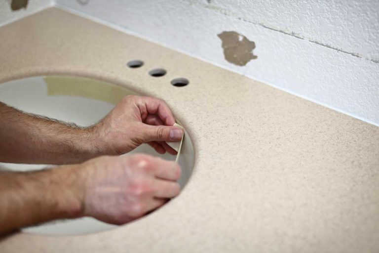 How to Refinish Bathroom Vanity Top with DIY Epoxy Resin TheDIYPlan