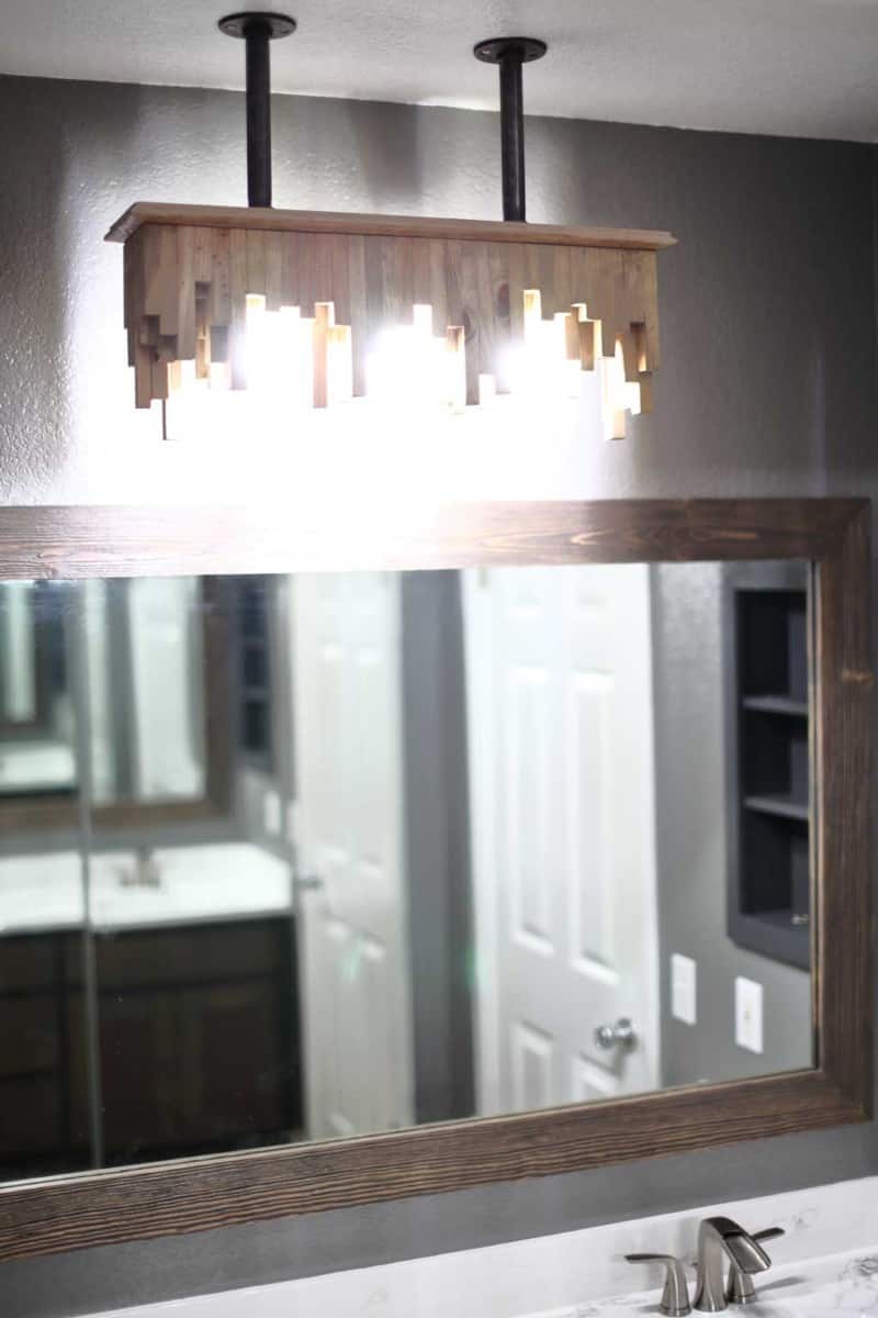 How to Build a DIY Bathroom Light Fixture from Ceiling TheDIYPlan