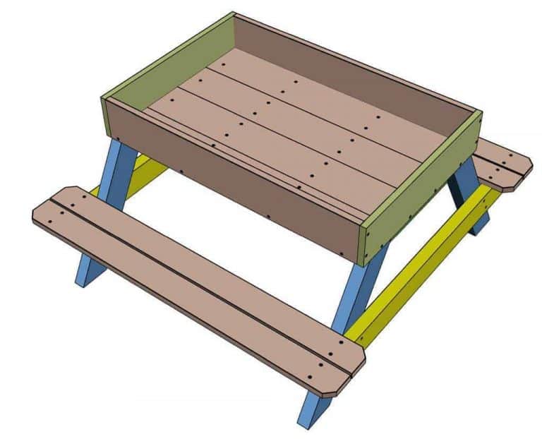 How to Build a DIY Sandbox Table for Kids TheDIYPlan