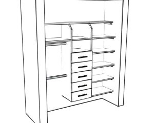 Closet Organizer with Drawers and Shelves PDF