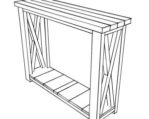 Farmhouse Entryway Console Table PDF