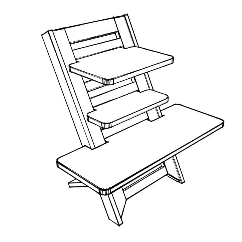 DIY laptop adjustable stand