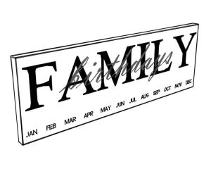 Family Birthday Calendar Text PDF