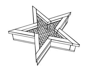 DIY vertical star planter for succulents