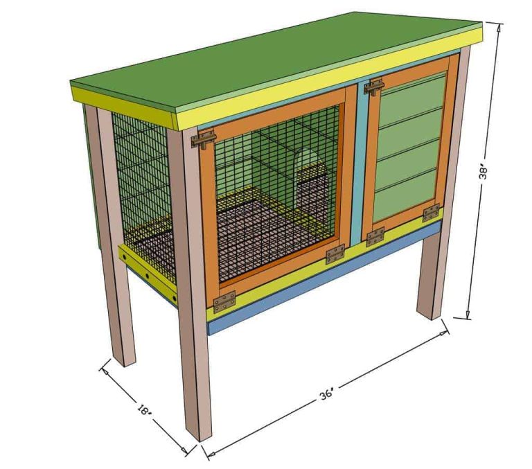 How to Build a DIY Rabbit Hutch for Indoor and Outdoor - TheDIYPlan