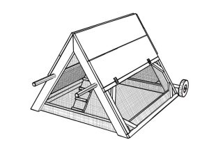 DIY mobile triangle-shape chicken coop