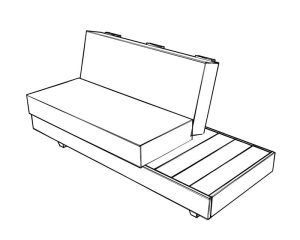 DIY outdoor sofa with cushions