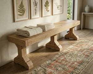 DIY Farmhouse Bench plans