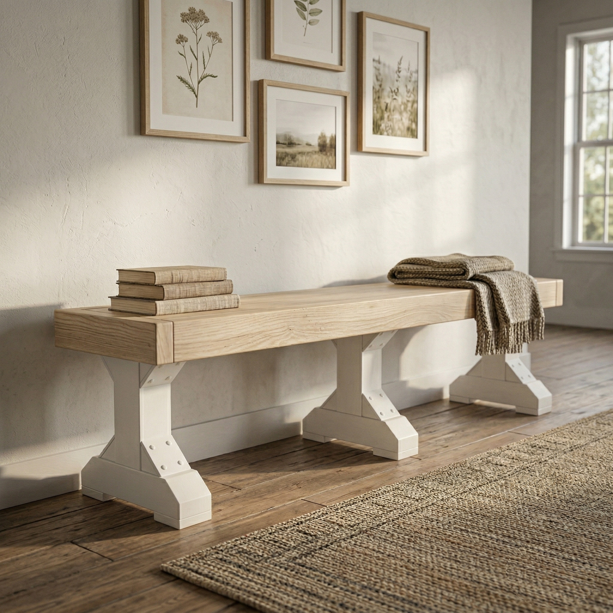 DIY Farmhouse Bench plans