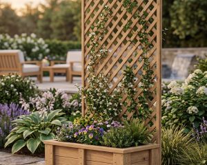 DIY Planter Box with Trellis