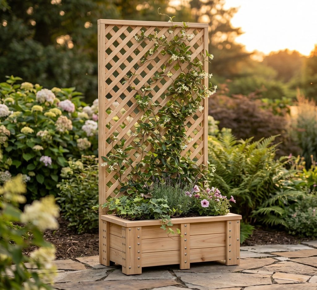 DIY Planter Box with Trellis
