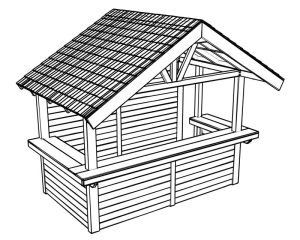 diy outdoor bar with roof