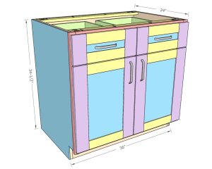 DIY Kitchen Cabinets 36" dimensions