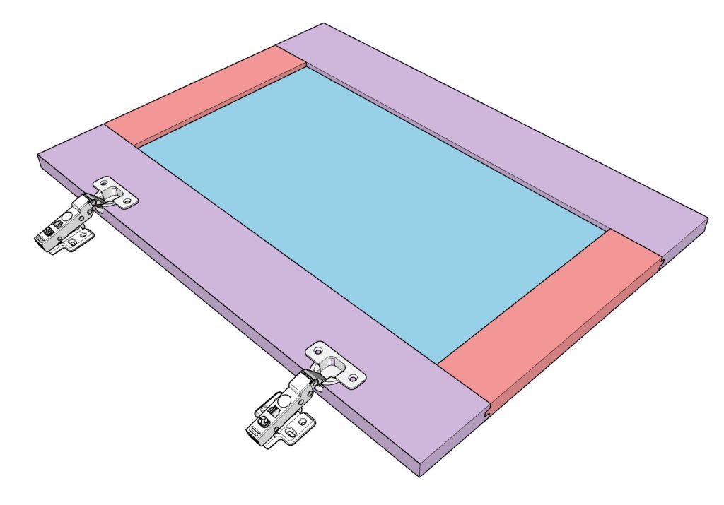 DIY frameless base cabinet double door and drawers tutorial