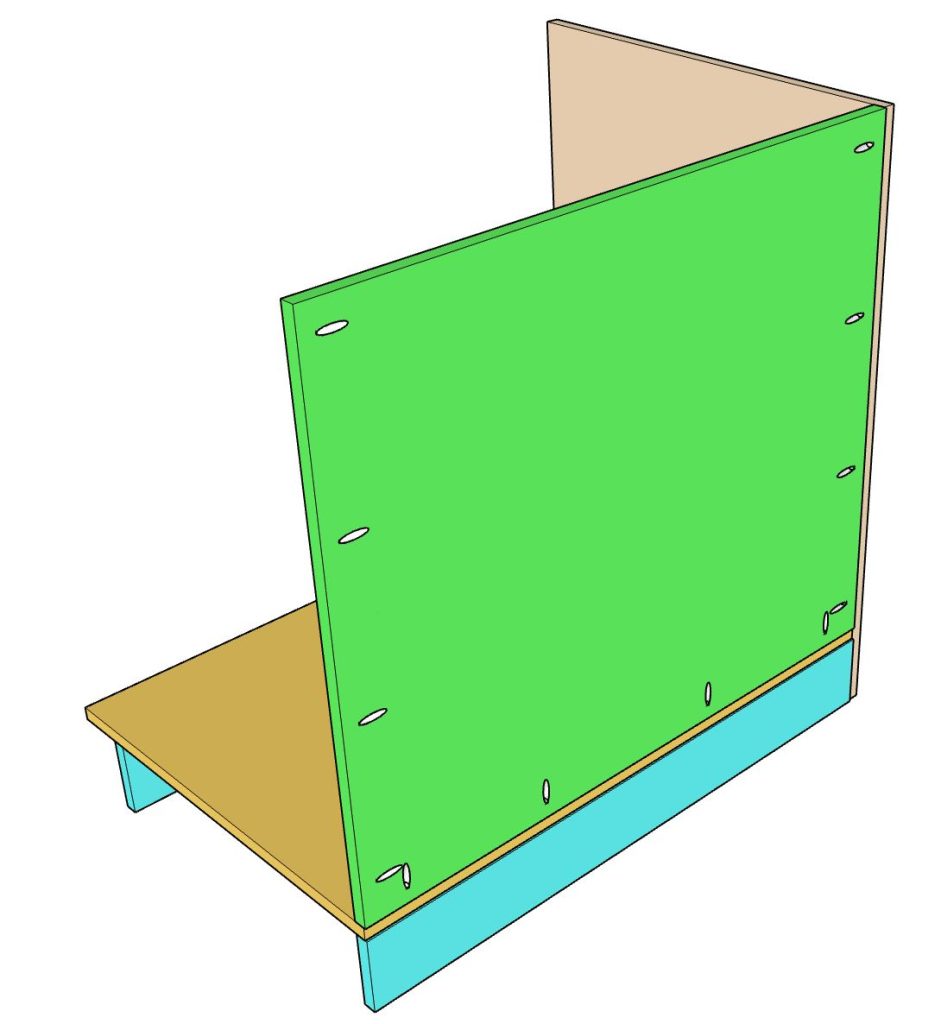 DIY frameless base cabinet double door and drawers tutorial