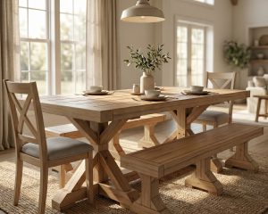 DIY Farmhouse dining set plans