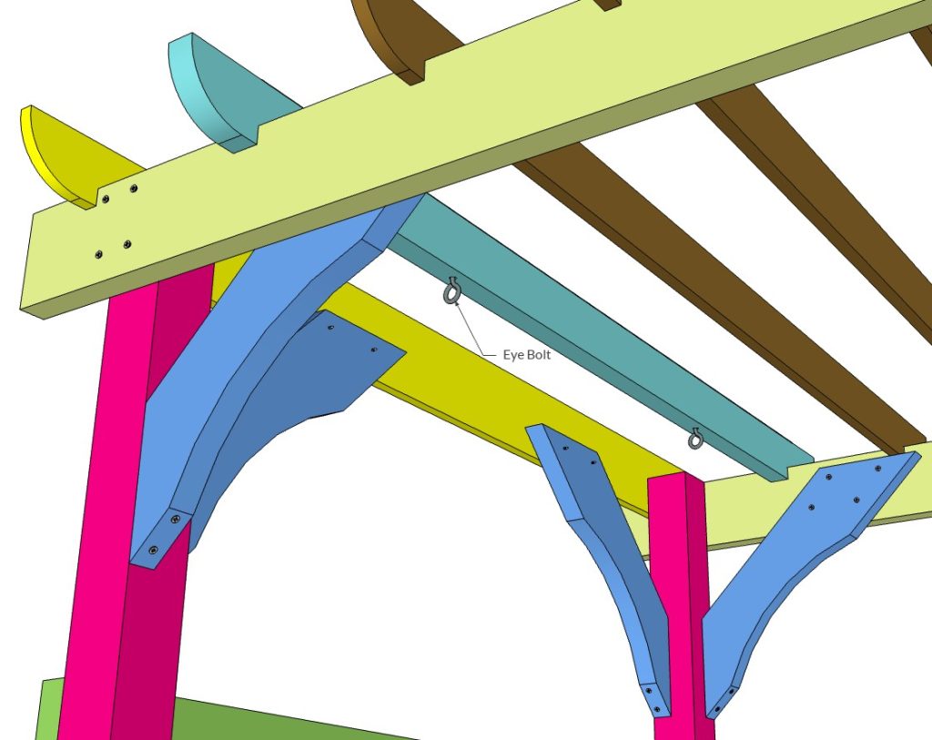 DIY pergola for a swing bench