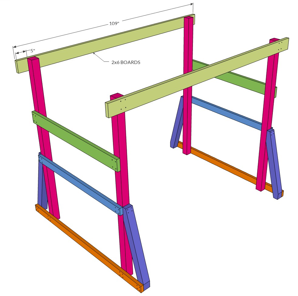 DIY pergola for a swing bench