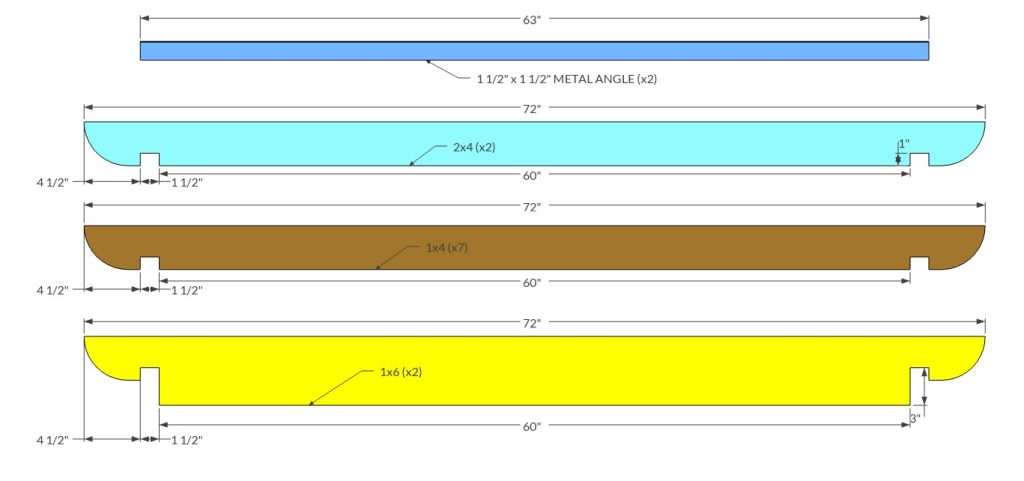 DIY pergola for a swing bench