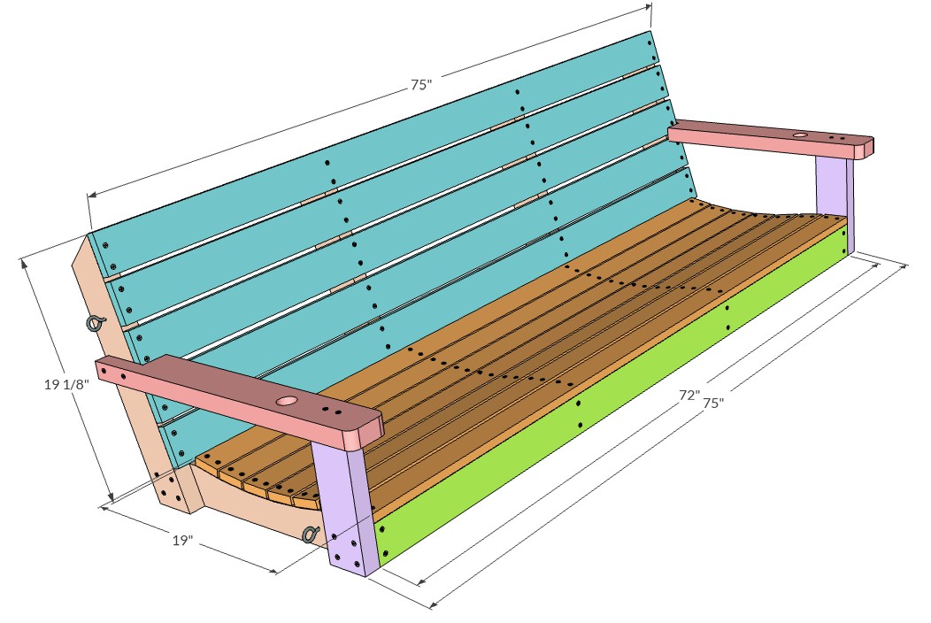 DIY Porch swing bench