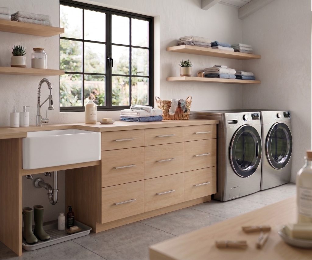 DIY Base Laundry cabinets with drawers