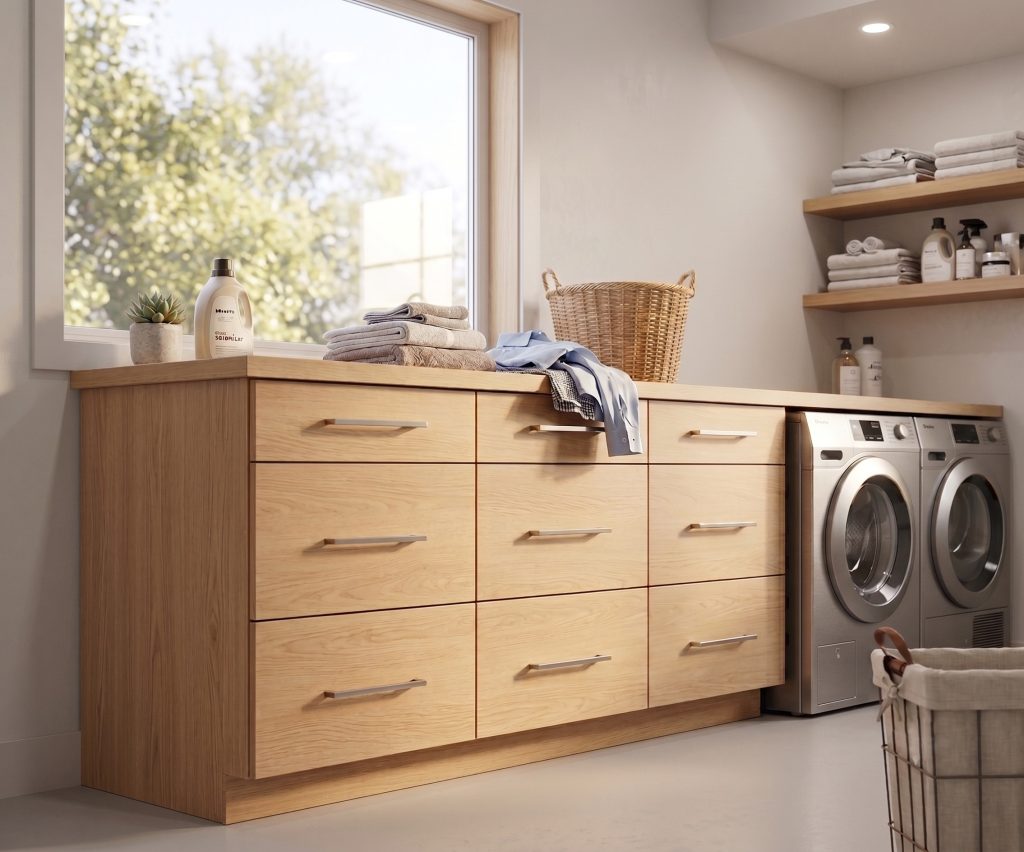 DIY Base Laundry cabinets with drawers