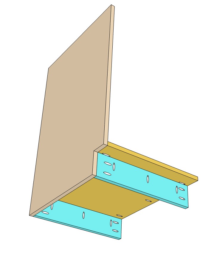 DIY Frameless Bad Cabinet 21" wide, three drawer, slap style